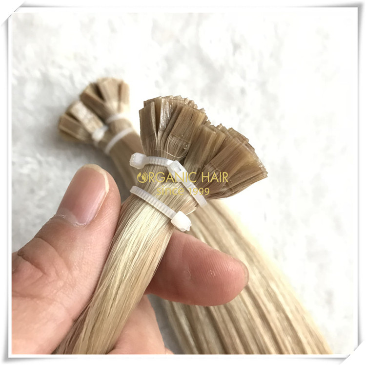  Custom color flat tip natural straight hair extensions CNY005